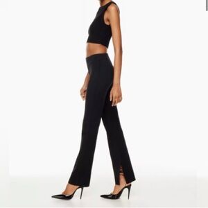 Aritzia Ten By Babaton Black Paramount Pants size 2XS NWT knit flare
